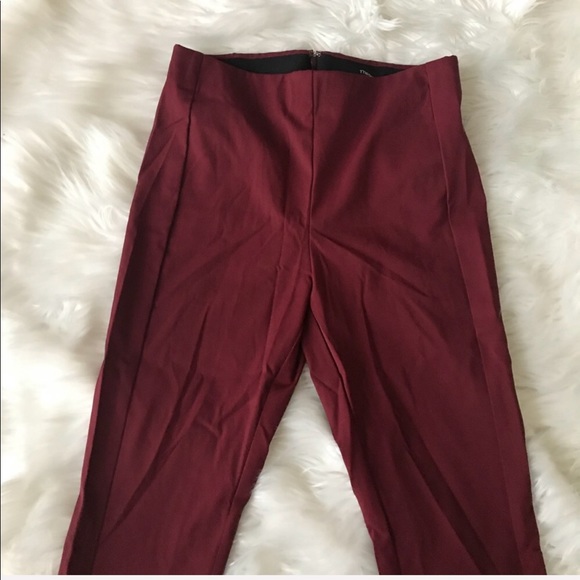 Theory Navalane Neoteric Ponte Pants Burgundy - Picture 4 of 7